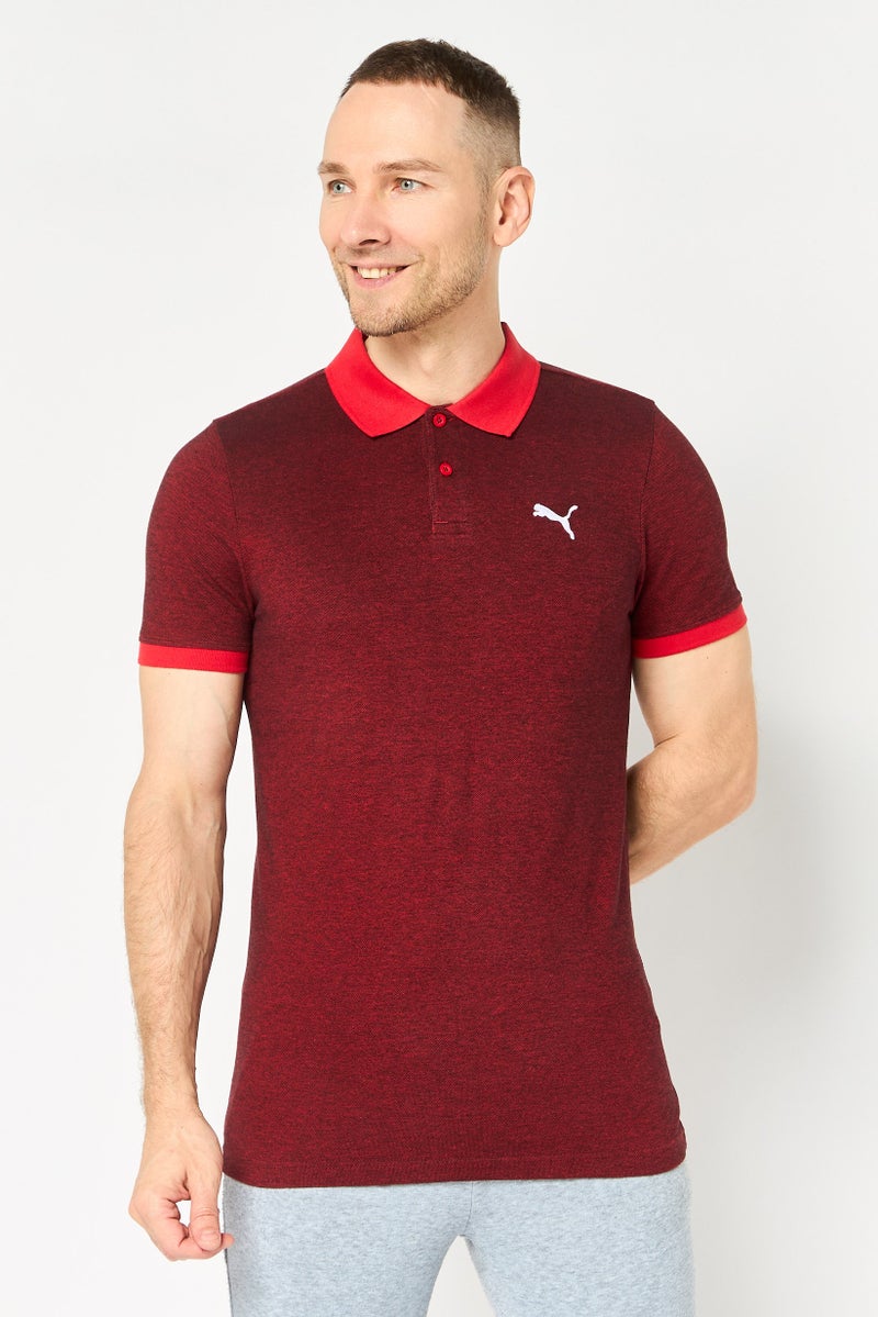 PUMA Men Slim Fit Short Sleeve Outdoor Polo Shirt, Red - Image 1